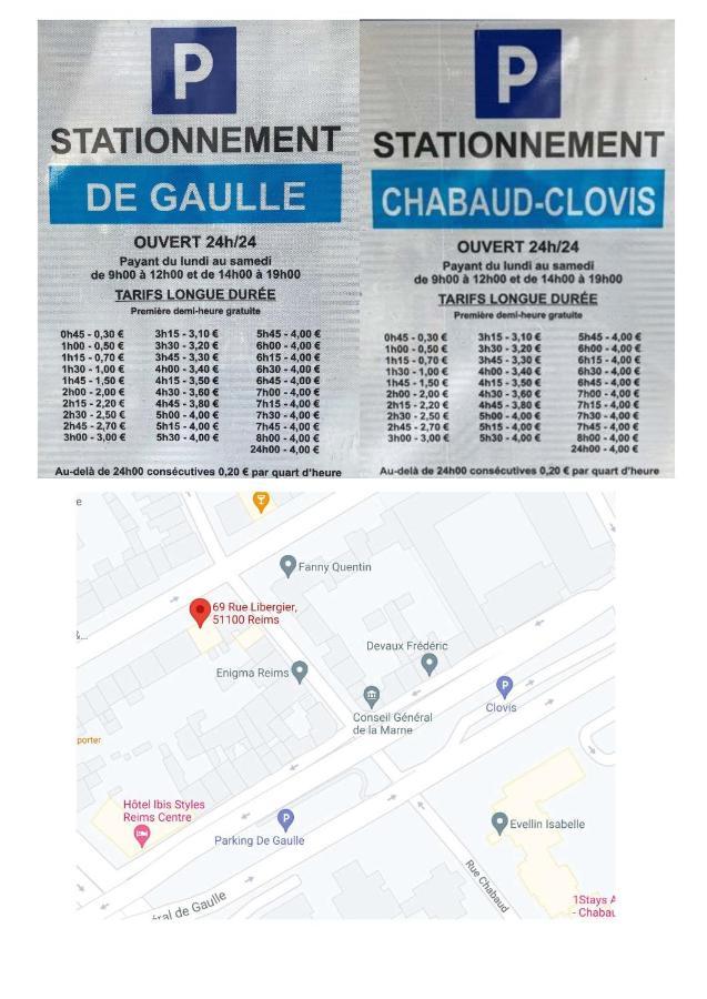 Apartamento Le Méditerranéen, face à la Cathédrale - 2D Reims Exterior foto